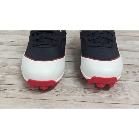 Athletic Works Unisex Kids Size 13 Black Low Top Lace Up Baseball Cleats - Picture 7 of 9